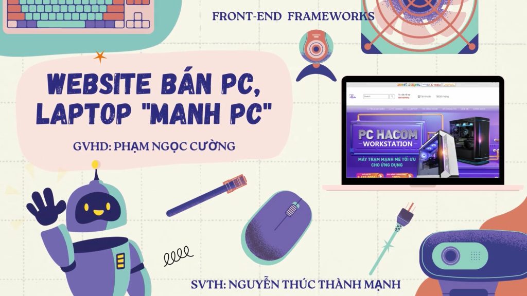 Website bán PC, laptop MANH PC của sinh viên Nguyễn Thúc Thành Mạnh thực hiện