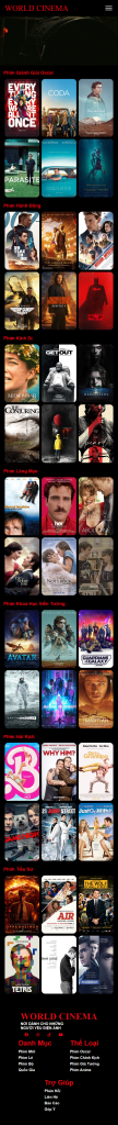 World Cinema - Trên giao diện Mobile