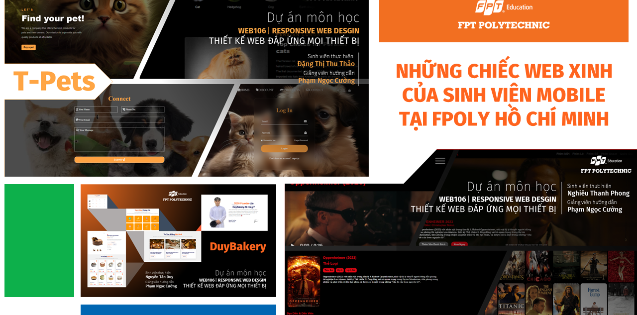 Những chiếc web xinh cảu sinh viên Mobile tại FPoly Hồ Chí Minh