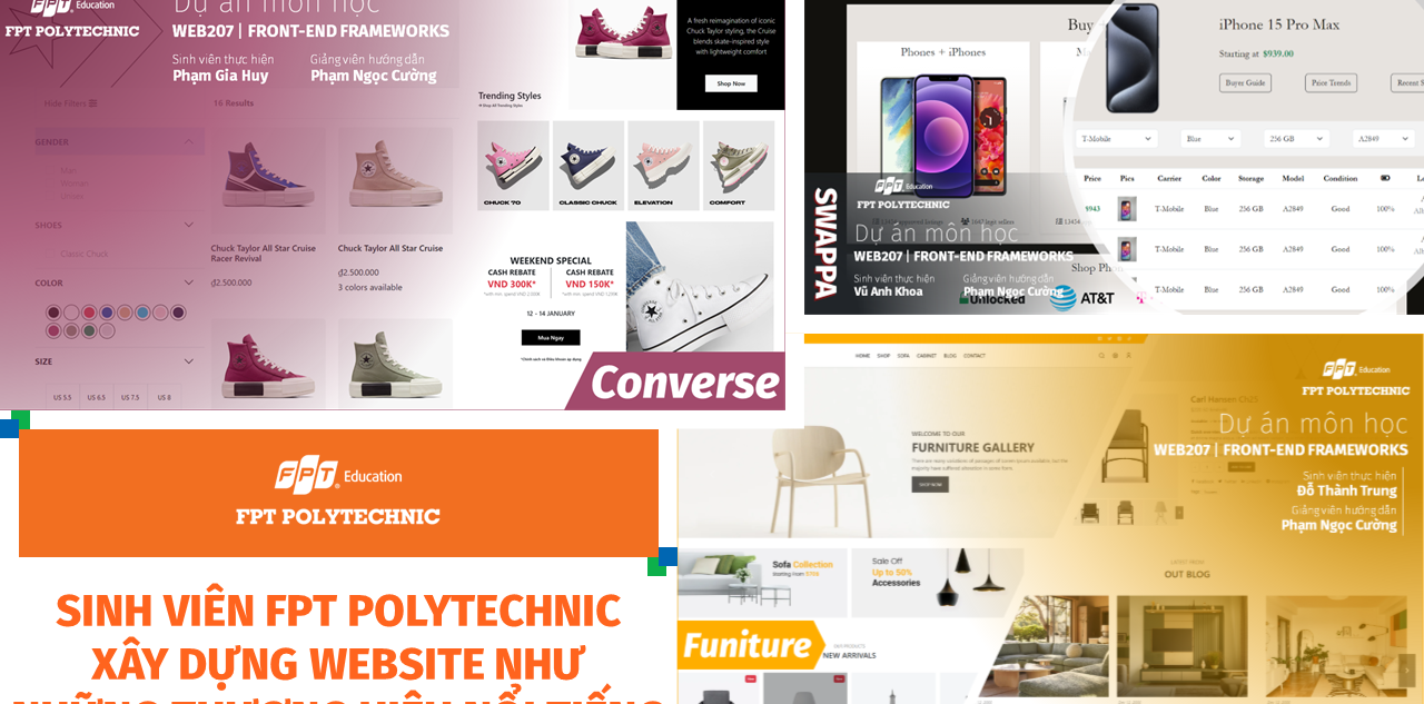 Sinh viên FPT Polytechnic Hồ Chí Minh, xây dựng website như những thương hiệu nổi tiếng
