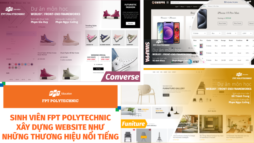 Sinh viên FPT Polytechnic Hồ Chí Minh, xây dựng website như những thương hiệu nổi tiếng