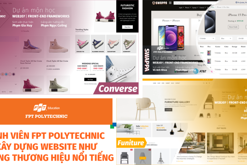 Sinh viên FPT Polytechnic Hồ Chí Minh, xây dựng website như những thương hiệu nổi tiếng